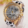 Tiger animal dial diamond jewelry quartz fashion lady watch